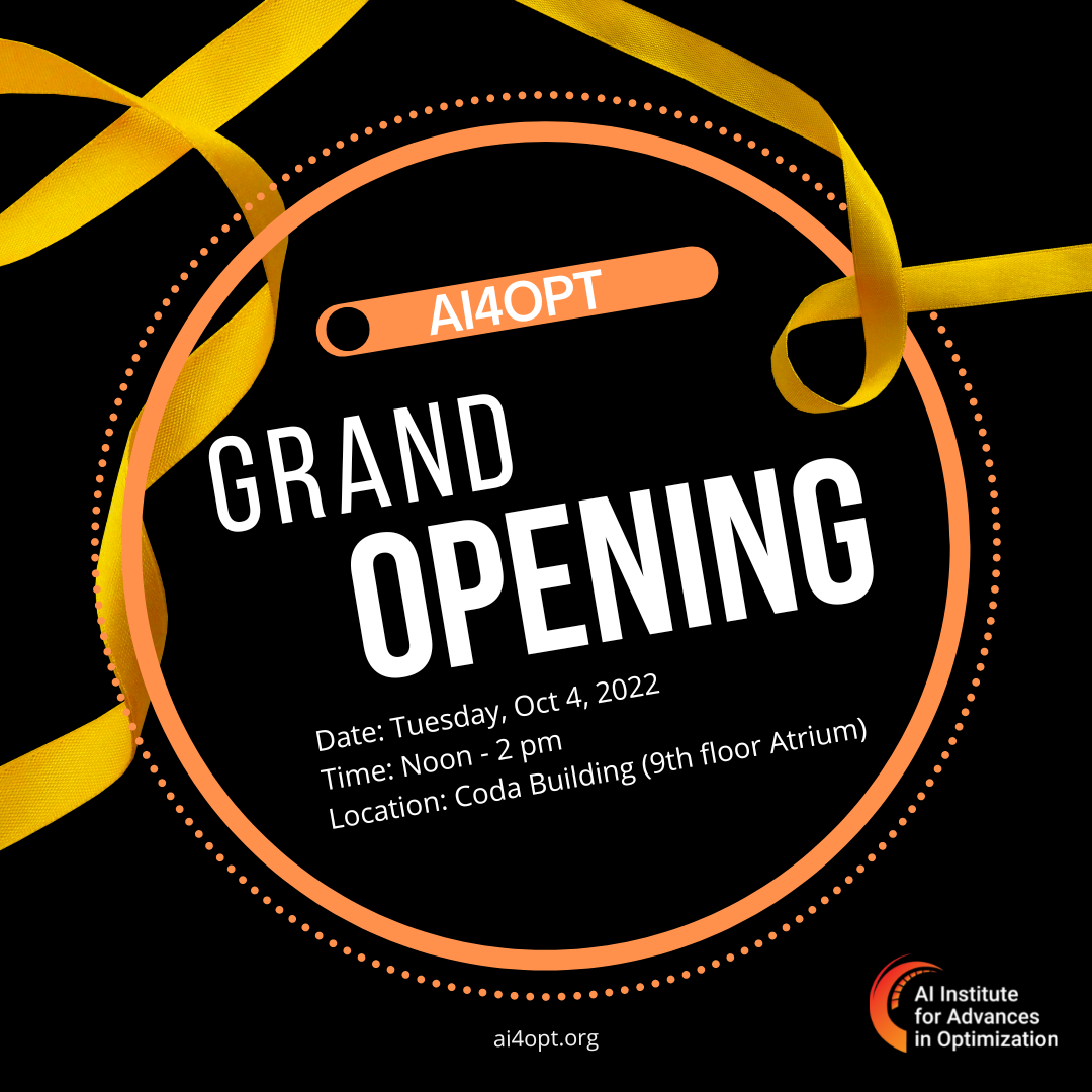 AI4OPT Grand Opening Flyer