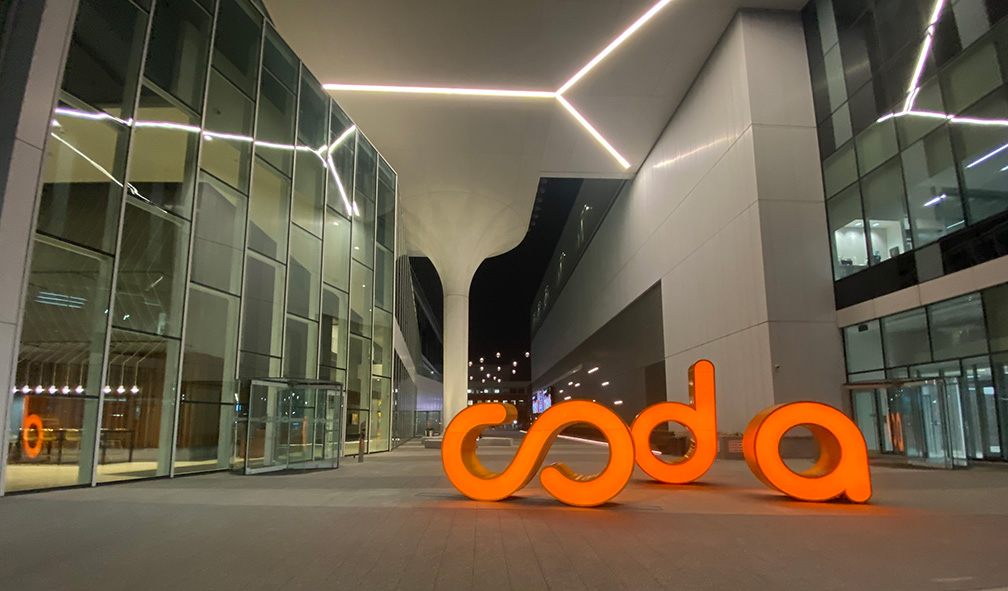 CODA front building sign